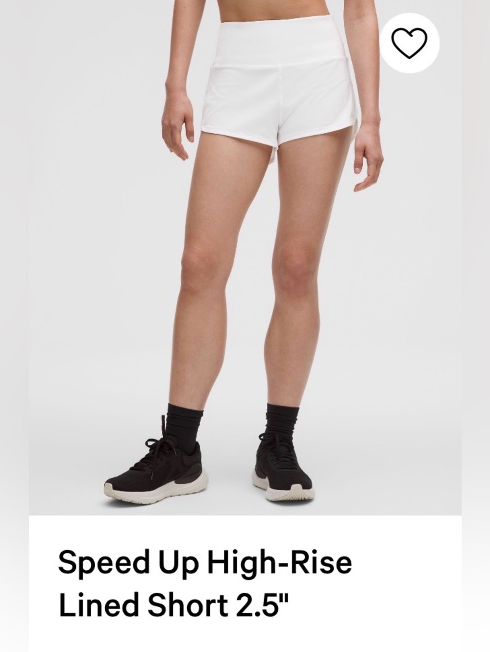 Lululemon Speed Up High Rise Short 2.5 white 8